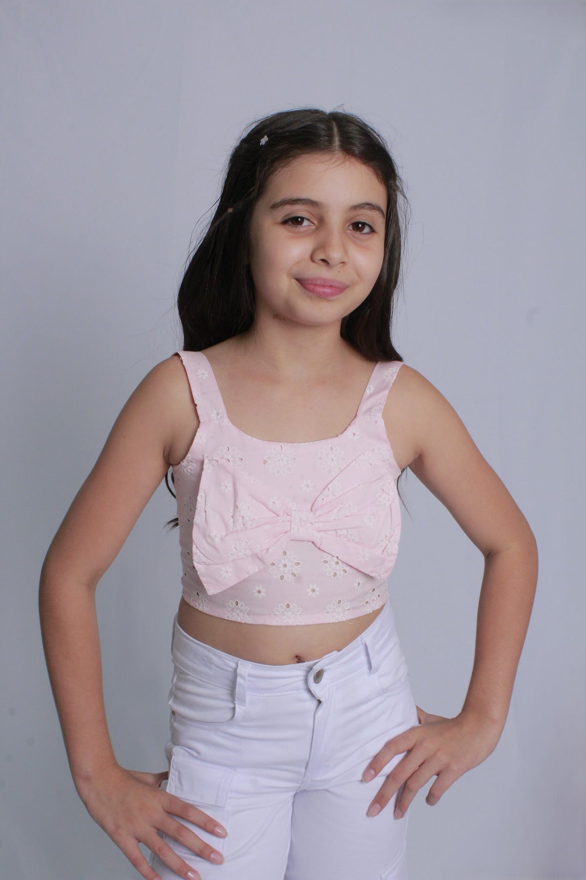 BLUSA NIÑA CON MOÑO