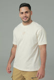 CAMISETA HOMBRE BOX FIT TEJIDO -BEIGE