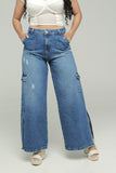 JEAN RIGIDO CARGO WIDE LEG TIRO ALTO