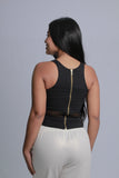 BLUSA TRANSPARENCIA NEGRA