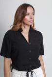 BLUSA CAMISERA NEGRA