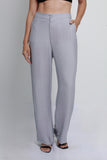 PANTALÓN DE MUJER CON SESGO GRIS