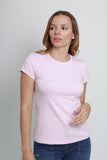 CAMISETA CUELLO REDONDO ROSA